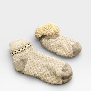 Gaa Huu Fuzzy Slipper Socks With Grippy Bottoms